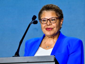 BEVERLY HILLS, CALIFORNIA - MAY 01: Los Angeles Mayor, Karen Bass attends the 2023 Milken Institute Global Conference at The Beverly Hilton on May 01, 2023 in Beverly Hills, California. (Photo by Jerod Harris/Getty Images)
