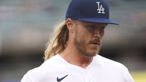 Noah Syndergaard en una salida con Dodgers.