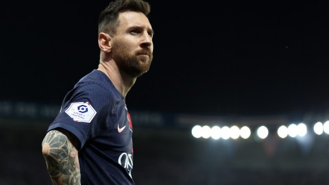 Messi durante un partido del PSG.