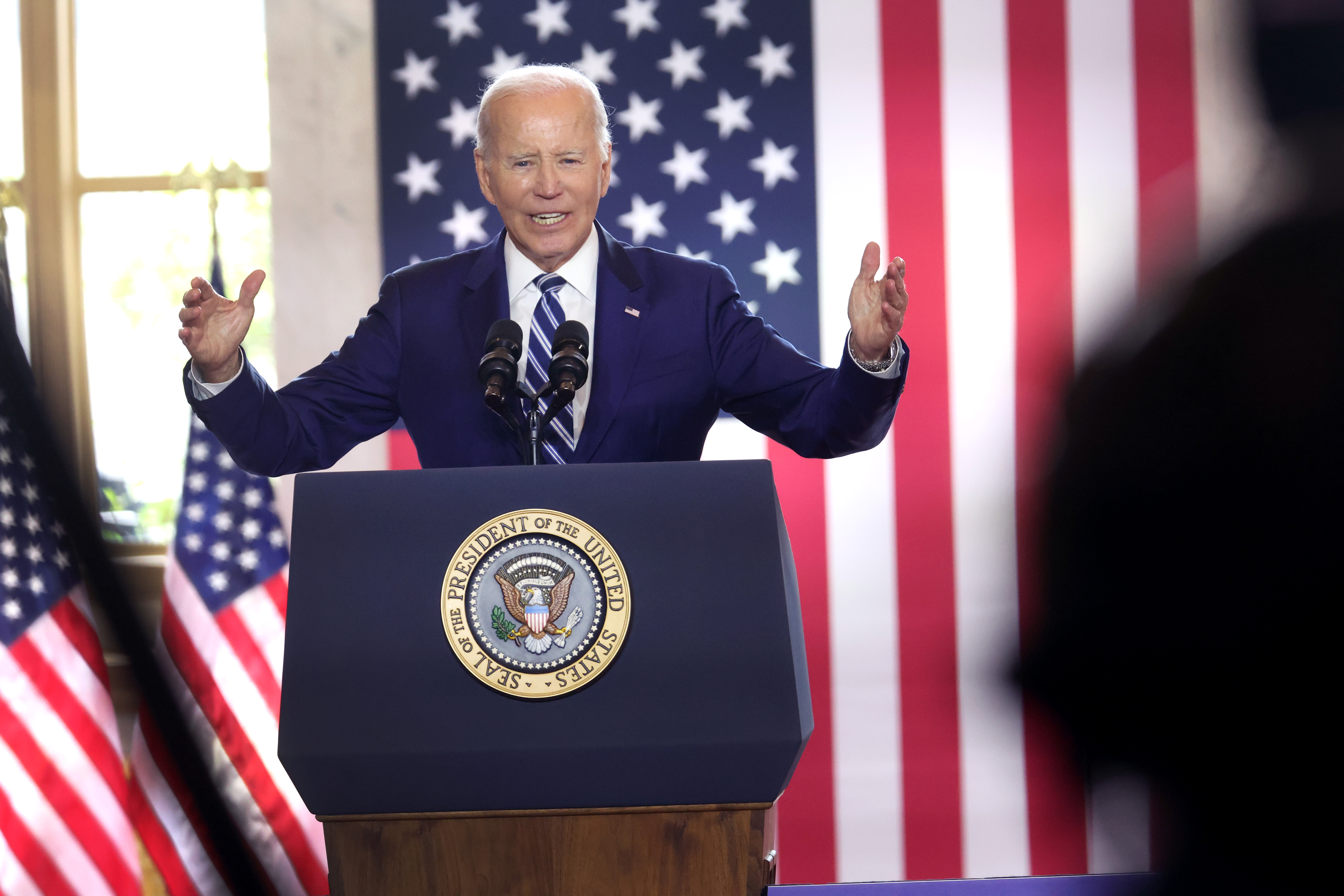 Biden unveiled his economic plan during an event at the old post office building in Chicago, Illinois.