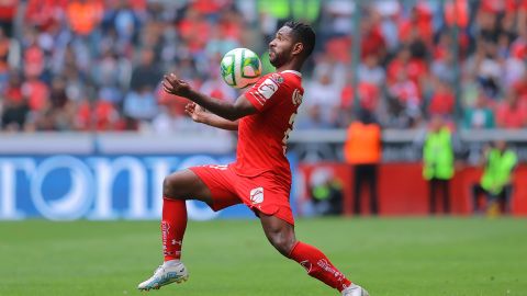 Brayan Angulo, con los Diablos Rojos del Toluca en la Liga MX.