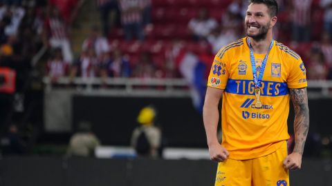 André-Pierre Gignac, goleador y capitán de los Tigres de la UANL.