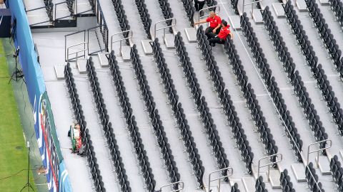 Gradas del Allegiant Stadium en el México vs. Panamá.