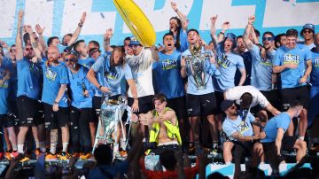 Manchester City celebra la UEFA Champions League.