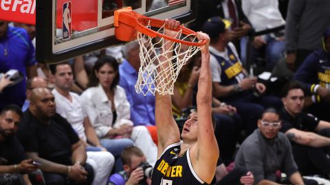 Nikola Jokic en el juego cuatro entre los Grizzlies y el Heat.