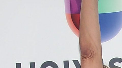 Lili Estefan y Raúl de Molina en el Upfront de Univision en 2013.