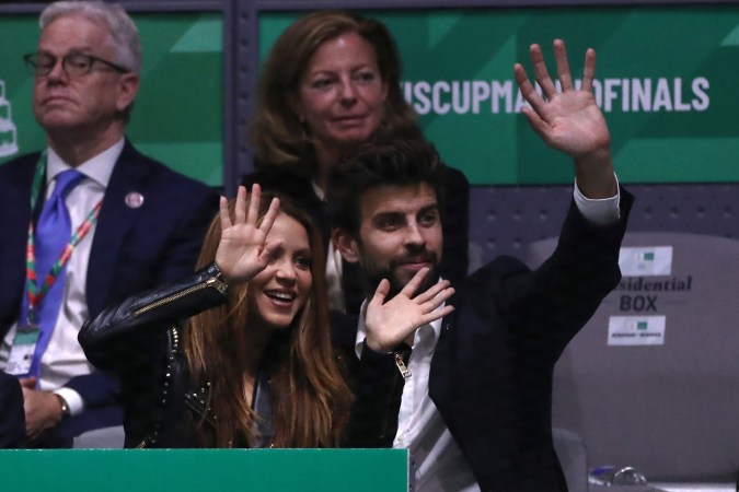 Gerard Piqué y Shakira en la Copa Davis 2019.