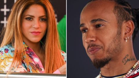 Shakira y Lewis Hamilton