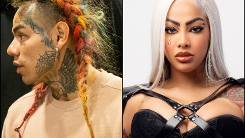 Tekahi 6ix9ine, cantante de hip hop, en una presentación en corte en 2018 Y Yailin La Más Viral, cantante de género urbano en la promoción de un tema musical.