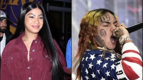 Yailin La Más Viral cuando aún era pareja de Anuel AA. Tekashi 6ix9ine en un evento en Milán 2017.