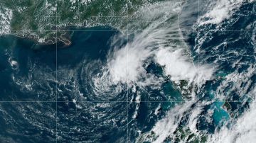 La tormenta tropical Arlene en el Golfo de México, cerca de Florida y de Cuba, el 2 de junio de 2023.