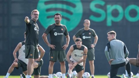 Entrenamiento del FC Barcelona.