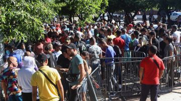 Cientos de inmigrantes esperan regularizar su situación migratoria pidiendo asilo en México.