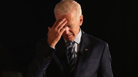 DES MOINES, IOWA - JULY 15: Democratic presidential candidate former U.S. Vice President Joe Biden pauses as he speaks during the AARP and The Des Moines Register Iowa Presidential Candidate Forum at Drake University on July 15, 2019 in Des Moines, Iowa. Twenty Democratic presidential candidates are participating in the forums that will feature four candidate per forum, to be held in cities across Iowa over five days. (Photo by Justin Sullivan/Getty Images)