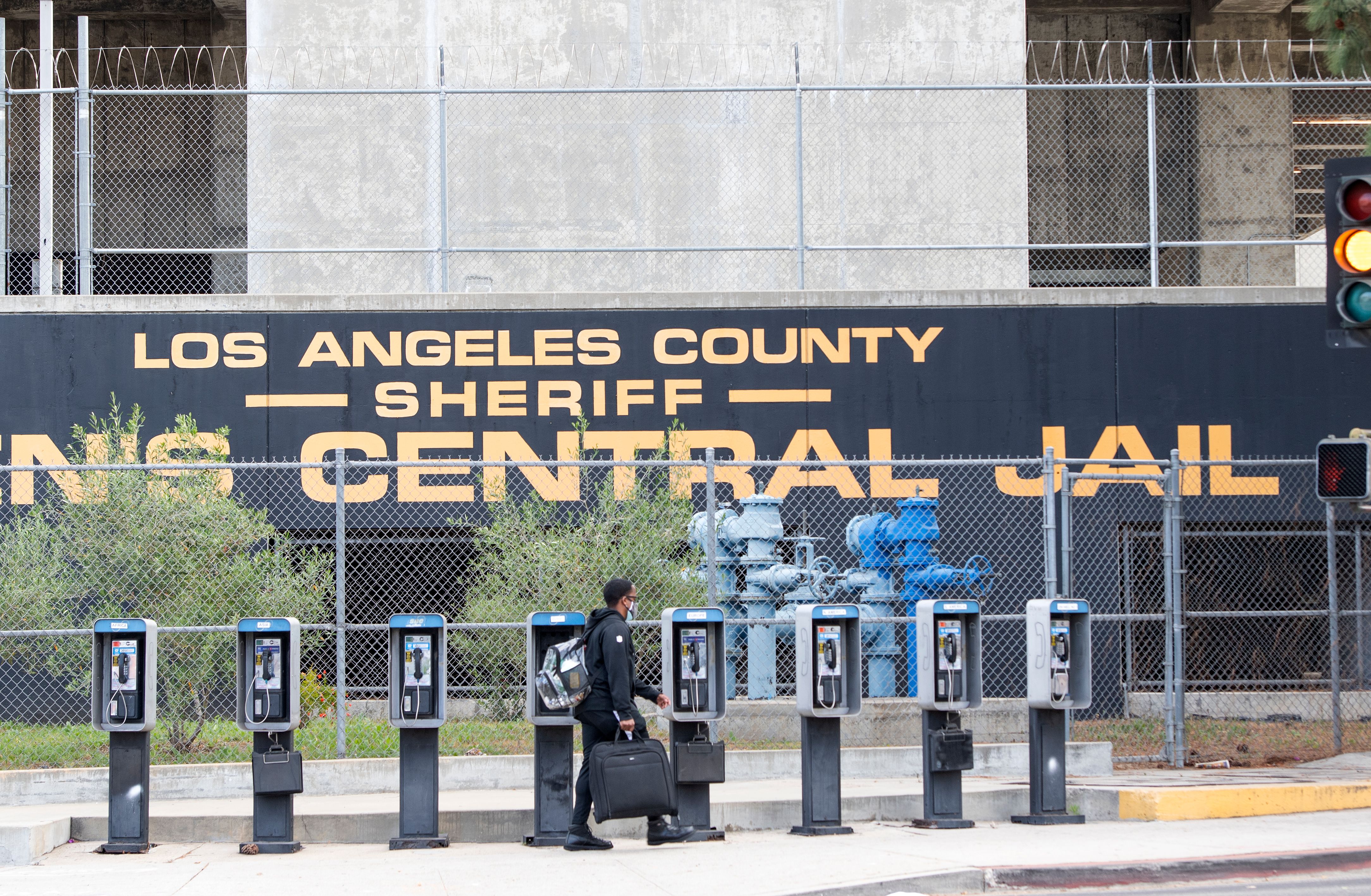 Outside view of the Men Central Jail, amid the Covid 19 pandemic, May 12, 2020, in Los Angeles, California.  - Cases of COVID-19 in the Los Angeles County jail system have spiked by nearly 60% in the span of a week, according to numbers reported on May 12, 2020 by Sheriff Alex Villanueva.  (Photo by VALERIE MACON/AFP) (Photo by VALERIE MACON/AFP via Getty Images)