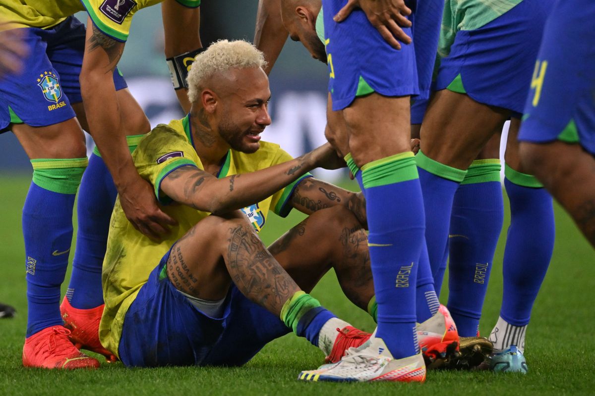 El 10 de Brasil fue el jugador más afectado por la caída de su equipo ante Croacia. Foto: AFP / Getty Images.