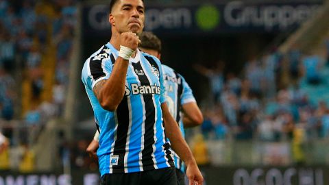 Luis Suárez con los colores del Gremio de Brasil.