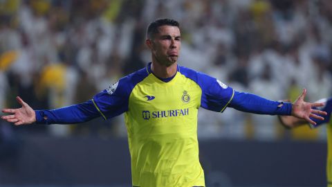 Cristiano Ronaldo con los colores del Al Nassr.