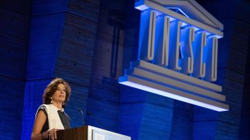 La directora general de la UNESCO Audrey Azoulay anunció el retorno de Estados Unidos.
