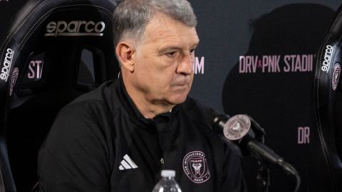 Gerardo 'Tata' Martino en su presentación como técnico del Inter Miami.