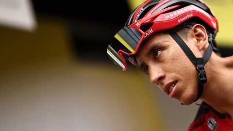 Egan Bernal durante la segunda etapa del Tour de Francia.