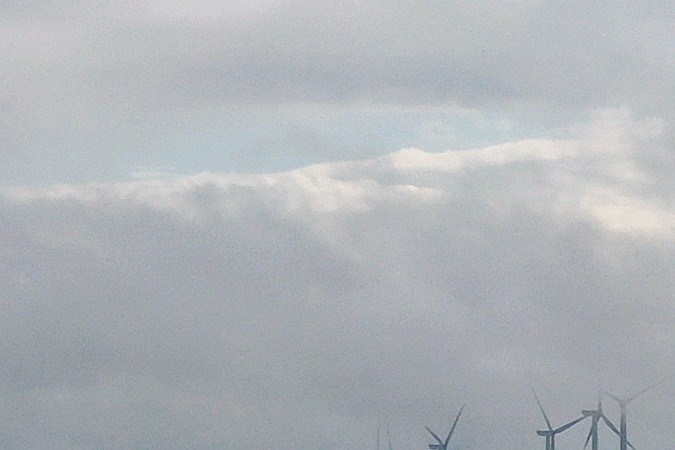 Un parque de generación de energía eólica de 70 megavatios en la cima de Backbone Mountain en Oakland, Maryland.