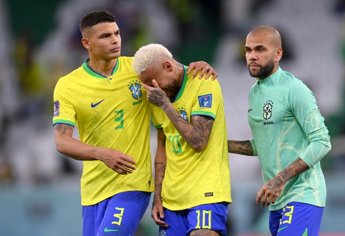 Neymar en la eliminación de Brasil ante Croacia por los cuartos de final del Mundial de Qatar 2022. Laurence Griffiths- Getty Images.