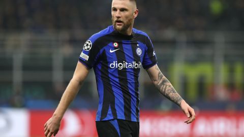 Milan Skriniar con el Inter de Milán en la UEFA Champions League.