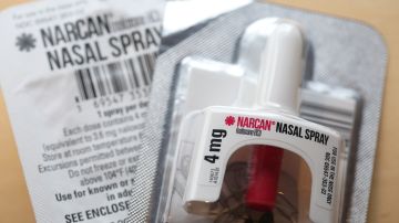 SAN FRANCISCO, CALIFORNIA - MARCH 29: In this photo illustration, a package of Narcan (Naloxone HCI) nasal spray is displayed on March 29, 2023 in San Francisco, California. The FDA announced plans to make opioid reversal drug Narcan available for over-the-counter purchases as drug fatality rates continue to skyrocket across the United States. (Photo by Justin Sullivan/Getty Images)