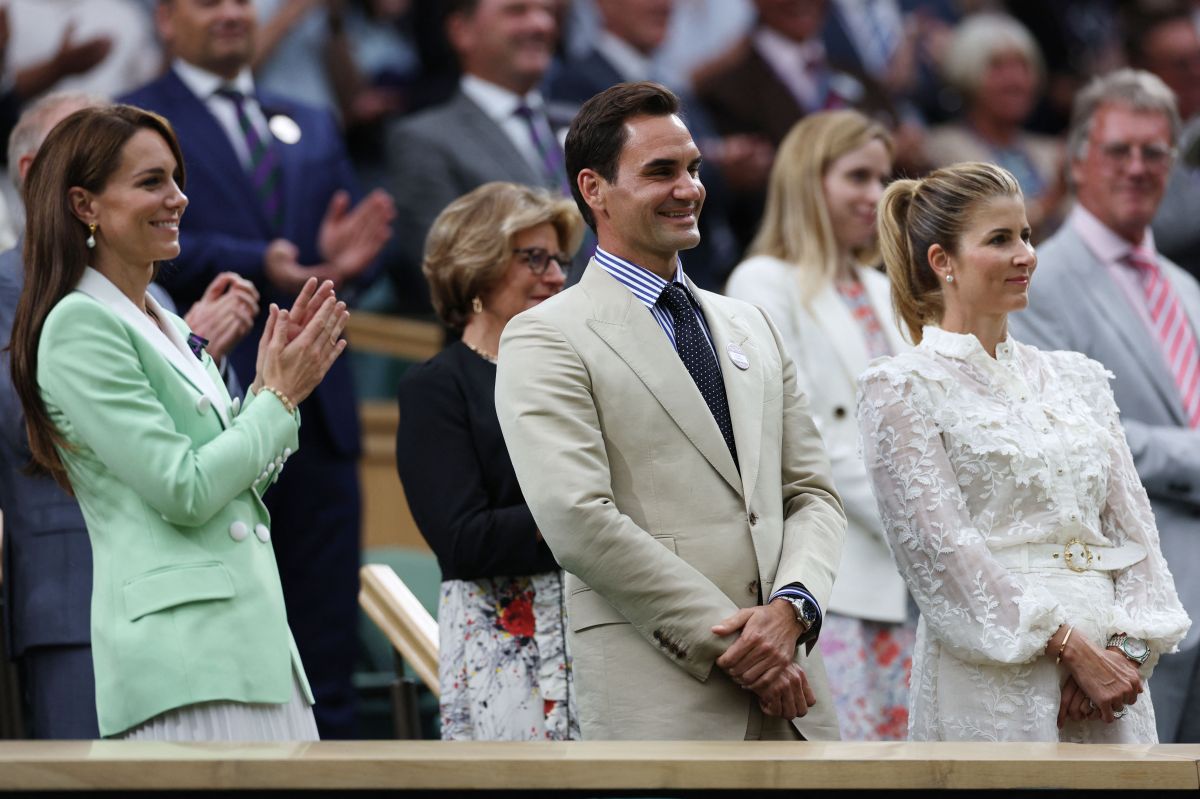 Roger Federer se sentó en el palco real, junto a su esposa y a un lado de la princesa de Gales.
