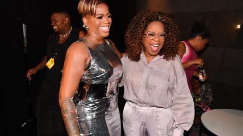 NEW ORLEANS, LOUISIANA - JUNE 30: (L-R) Fantasia Barrino and Oprah Winfrey attend at 'From the Page to the Stage and Beyond: A Discussion of the nearly 40-Year Legacy and Impact of The Color Purple' during the 2023 ESSENCE Festival Of Culture™ at Ernest N. Morial Convention Center on June 30, 2023 in New Orleans, Louisiana. (Photo by Paras Griffin/Getty Images for ESSENCE)