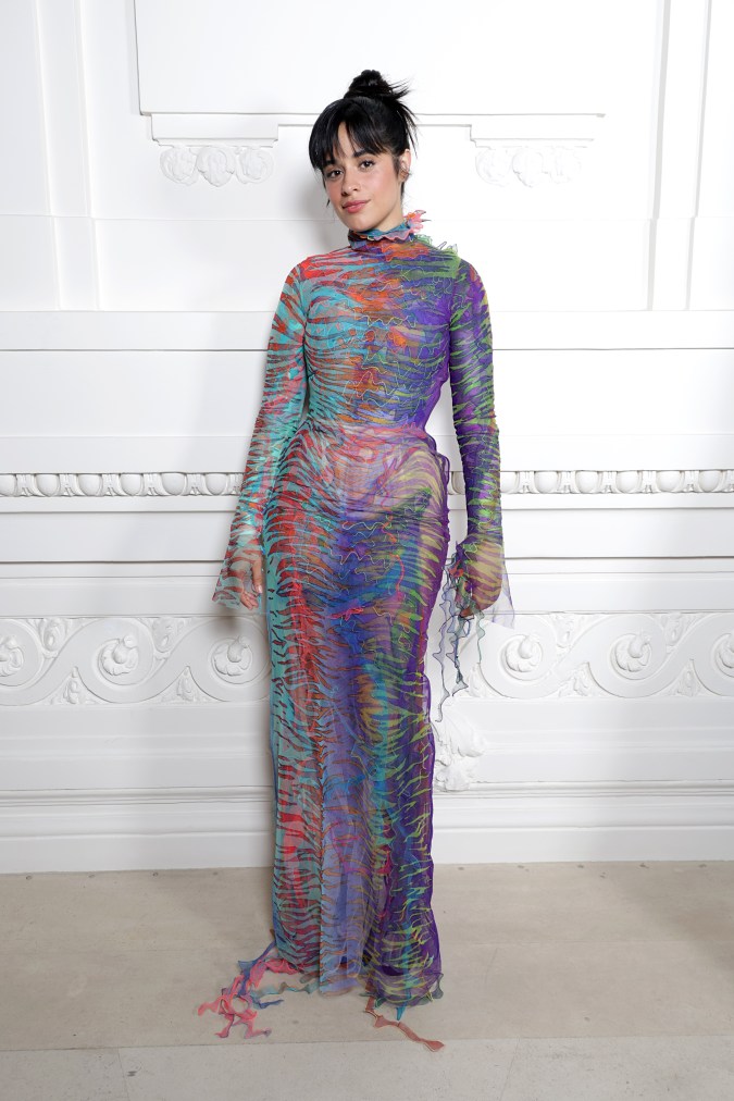 PARIS, FRANCE - JULY 05: (EDITORIAL USE ONLY - For Non-Editorial use please seek approval from Fashion House) Camila Cabello attends the Jean Paul Gaultier Haute couture Fall/Winter 2023/2024 show as part of Paris Fashion Week on July 05, 2023 in Paris, France. (Photo by Pascal Le Segretain/Getty Images)
