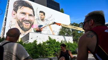 Mural de Lionel Messi en Miami.