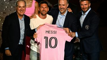 Messi en su presentación oficial con el Inter Miami.