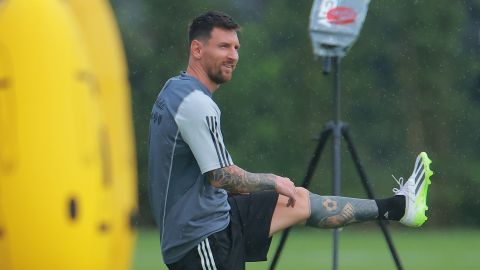 Messi en entrenamiento con el Inter Miami.