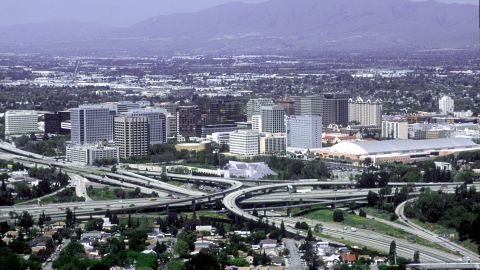 381078 14: Large freeways curl through the city April, 2000 in San Jose, CA. San Jose is experiencing a boom due to the large number of high-tech companies in the region, which is known as Silicon Valley. (Photo by David McNew/Newsmakers)