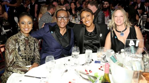 NEW YORK, NY - MAY 05: Gloria Carter and Robin Roberts celebrate achievements in the LGBTQ community at the 29th Annual GLAAD Media Awards New York, in partnership with LGBTQ ally, Ketel One Family-Made Vodka, on May 5, 2018. (Photo by Monica Schipper/Getty Images for Ketel One Family-Made Vodka