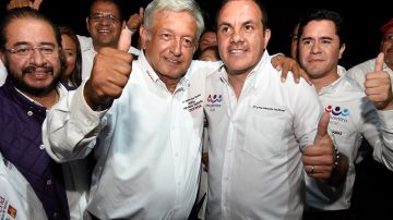 AMLO Y Cuauhtémoc Blanco cuando era candidatos a presidente y gobernador, respectivamente.