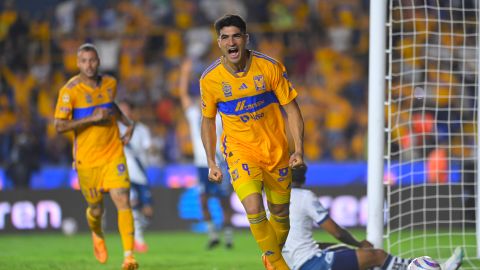 Nicolás Ibáñez rescató a Tigres de una derrota ante Puebla.