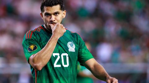 Henry Martín con la selección de México durante la Copa Oro 2023.