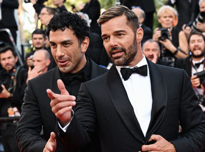Jwan Yosef y Ricky Martin cuando aún eran esposos en el Festival de Cannes 2022.