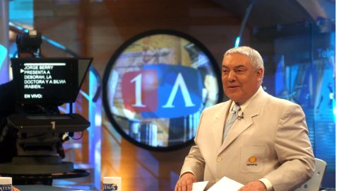 El periodista Jorge Berry cuando era conductor de Televisa.