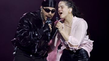 Rauw Alejandro y Rosalía en el Coachella Music Festival 2023.