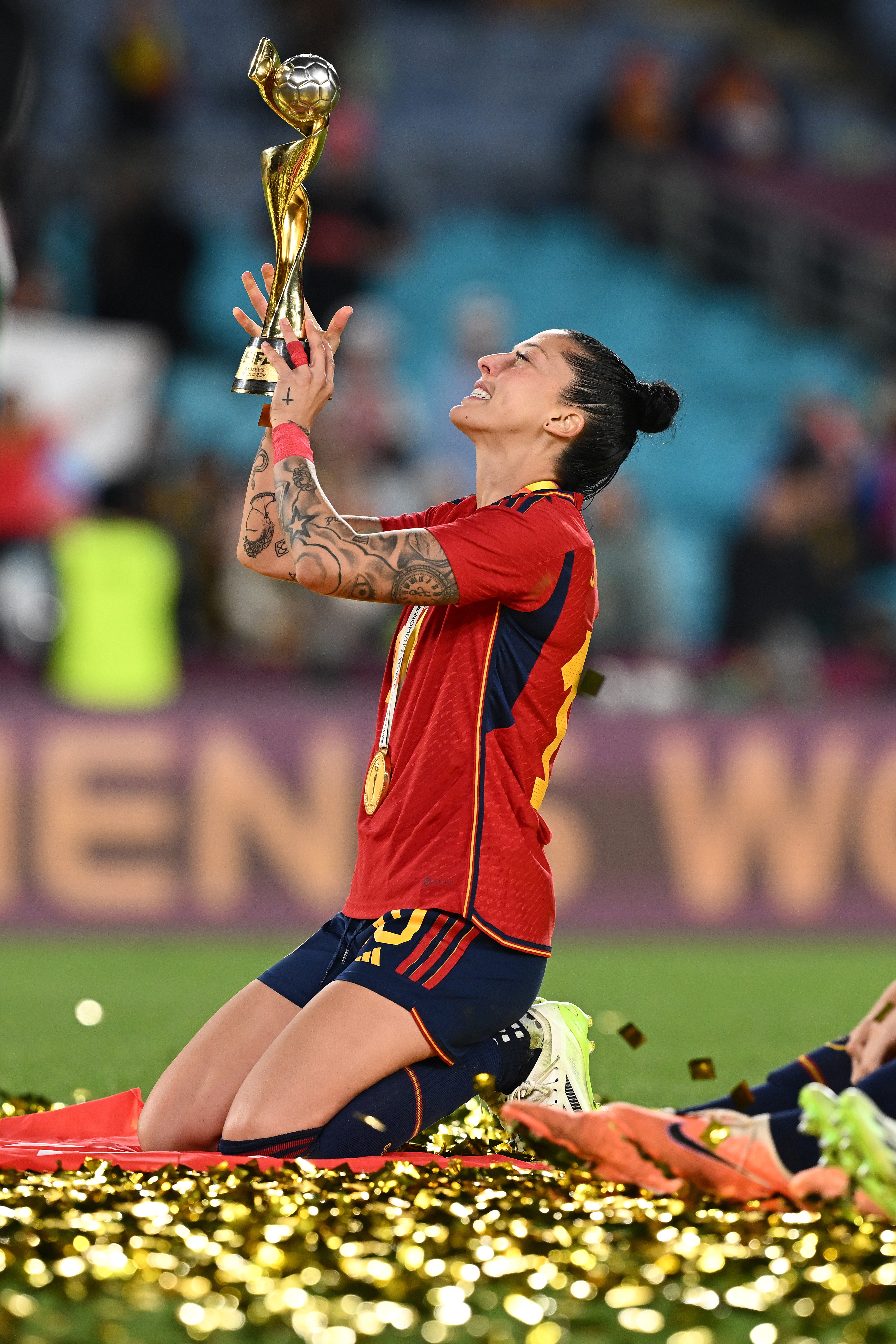 Jennifer Hermoso celebrando. Foto: EFE/EPA/DAN HIMBRECHTS
