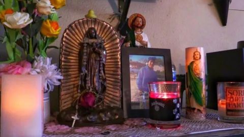 Altar en honor a la memoria de José Juan Méndez, abatido por el LAPD en 2016