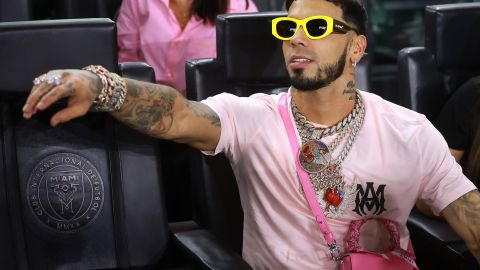 Anuel AA en juego del Inter Miami.