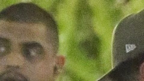 Bad Bunny y Kendall Jenner llegando al concierto de Drake en Los Ángeles.