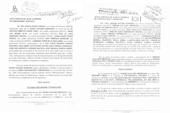 Extrabajador de Pemex, Sergio Salgado, clama justicia a AMLO ante la falta liquidación y jubilación