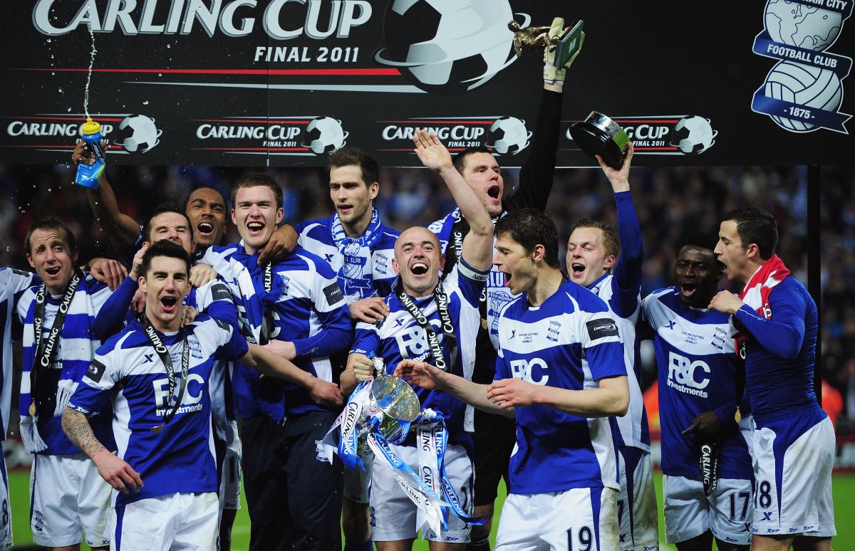 El Birmingham City levantó la Copa de la Liga en el 2011 tras vencer al Arsenal en la final. Foto: Getty Images.