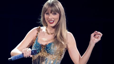 US singer-songwriter Taylor Swift performs onstage on the first night of her "Eras Tour" at AT&T Stadium in Arlington, Texas, on March 31, 2023. (Photo by SUZANNE CORDEIRO / AFP) (Photo by SUZANNE CORDEIRO/AFP via Getty Images)